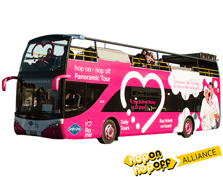 Bus turístico rosa de Roma